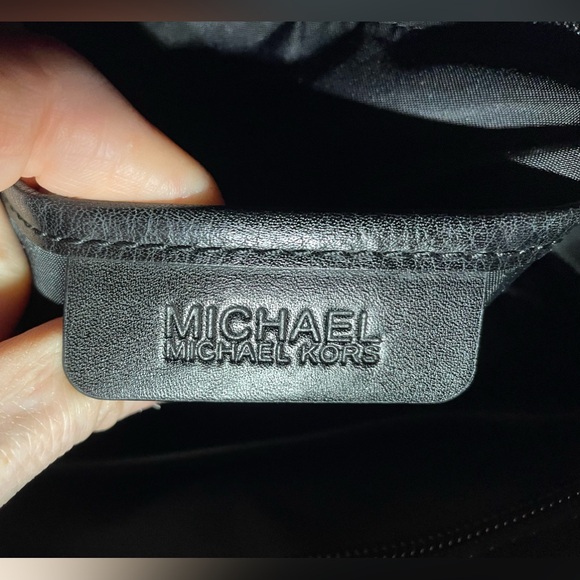 Michael Kors Black Polyester Morgan MD Zippered Tote; Fair Used Condition - Picture 11 of 14